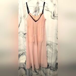 Size 12 Two-piece Anthropologie slip Dress in pink